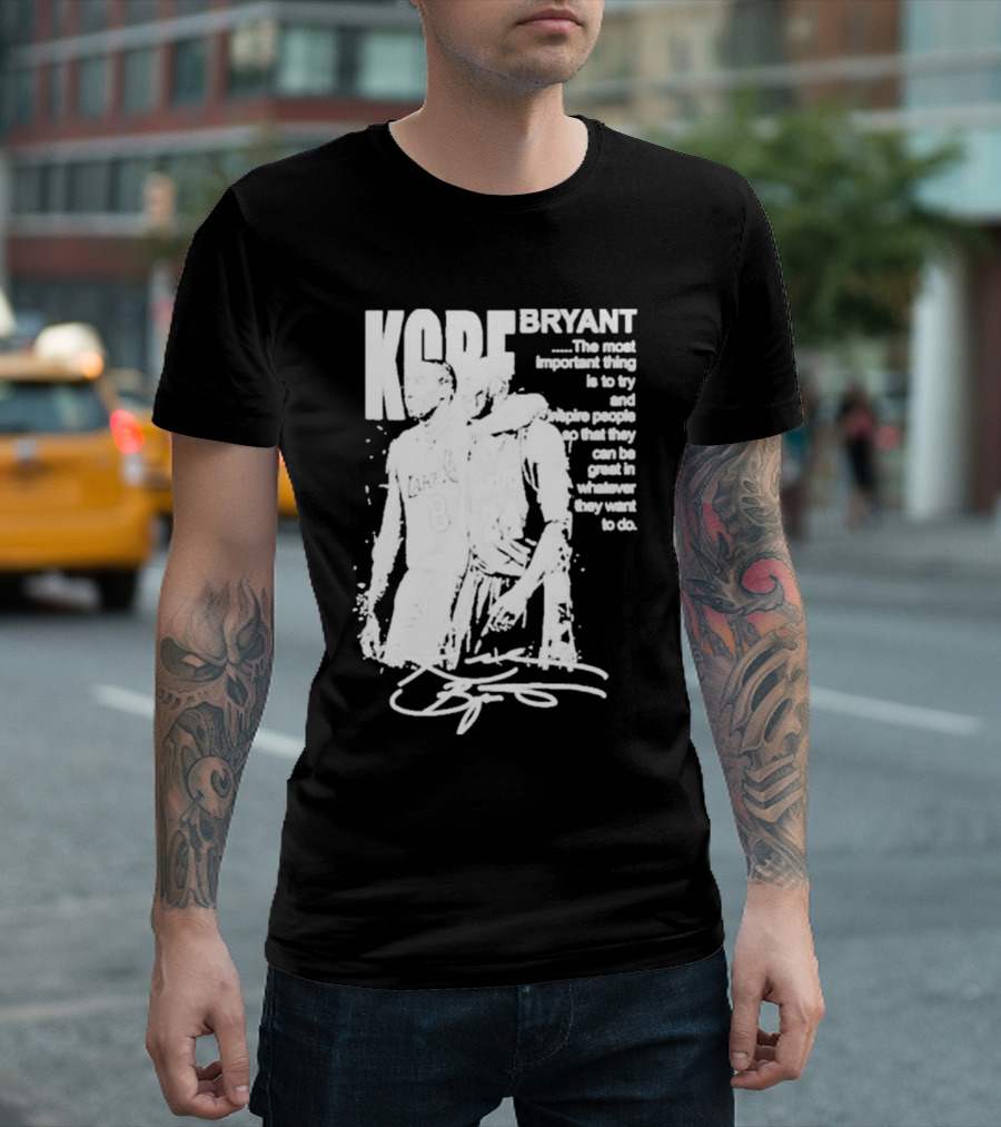 Kobe Bryant Los Angeles Lakers Signature Inspirational Message T-Shirt