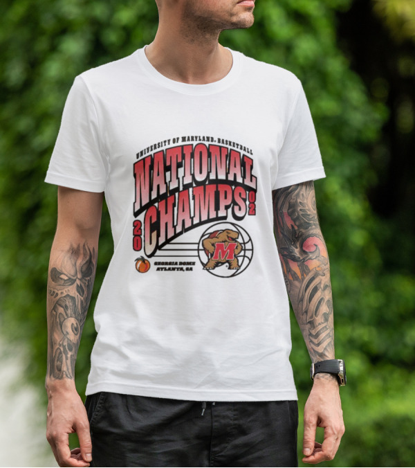 University Of Maryland Basketball 2002 National Champs Georgia Dome Atlanta T-Shirt