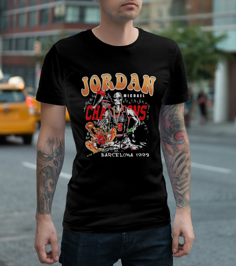 JORDAN MICHAEL CHAMPIONS BARCELONA 1992 WILD THING T-Shirt