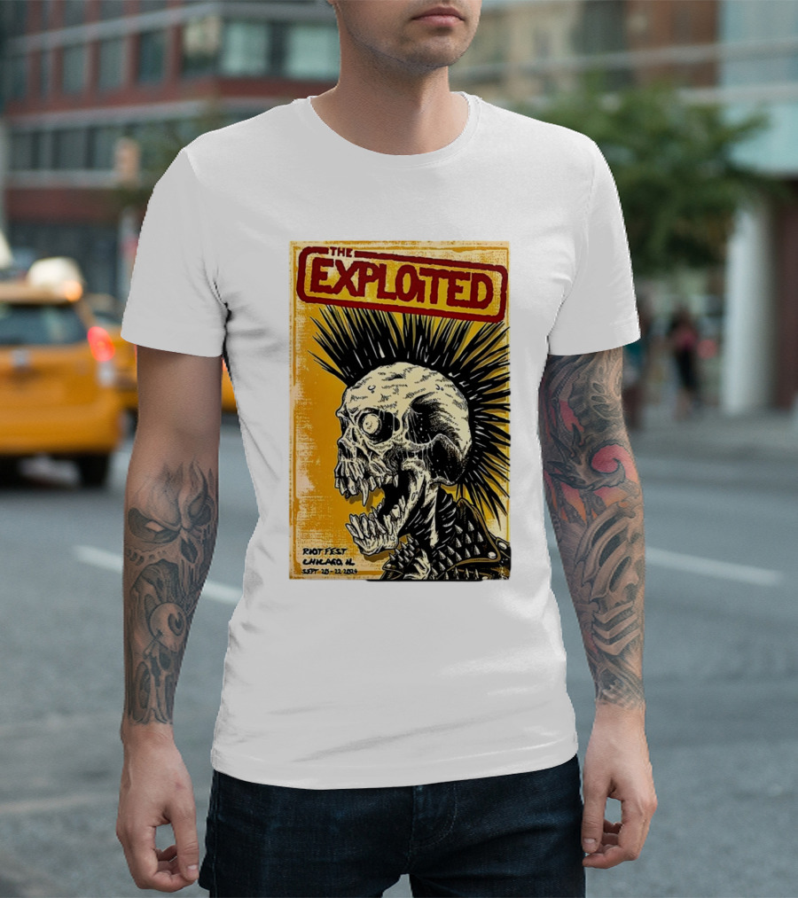 The Exploited Skull Riot Fest Chicago IL Sept 20-22 T-Shirt