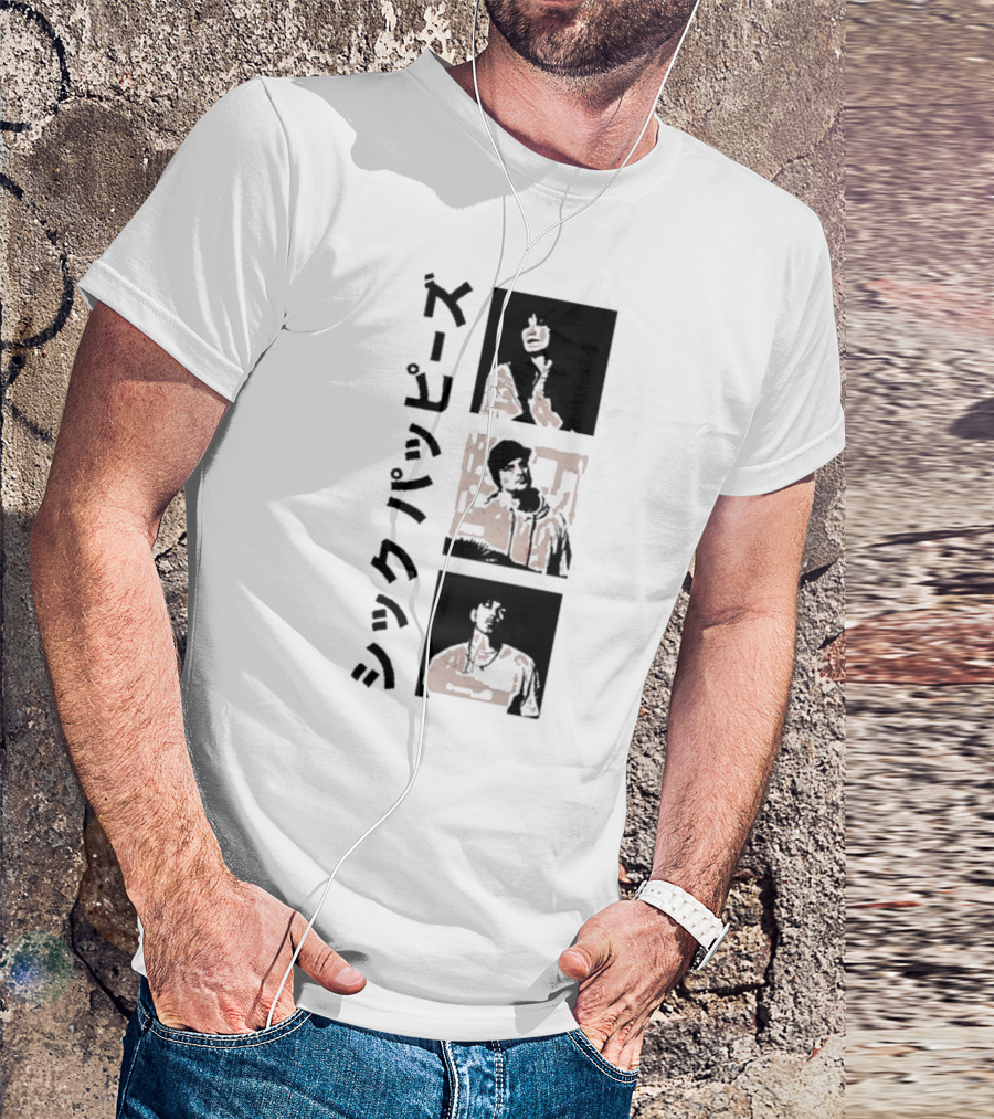Sick Puppies Wave The Bull Square シックパピーズ Vertical Trio Image T-Shirt