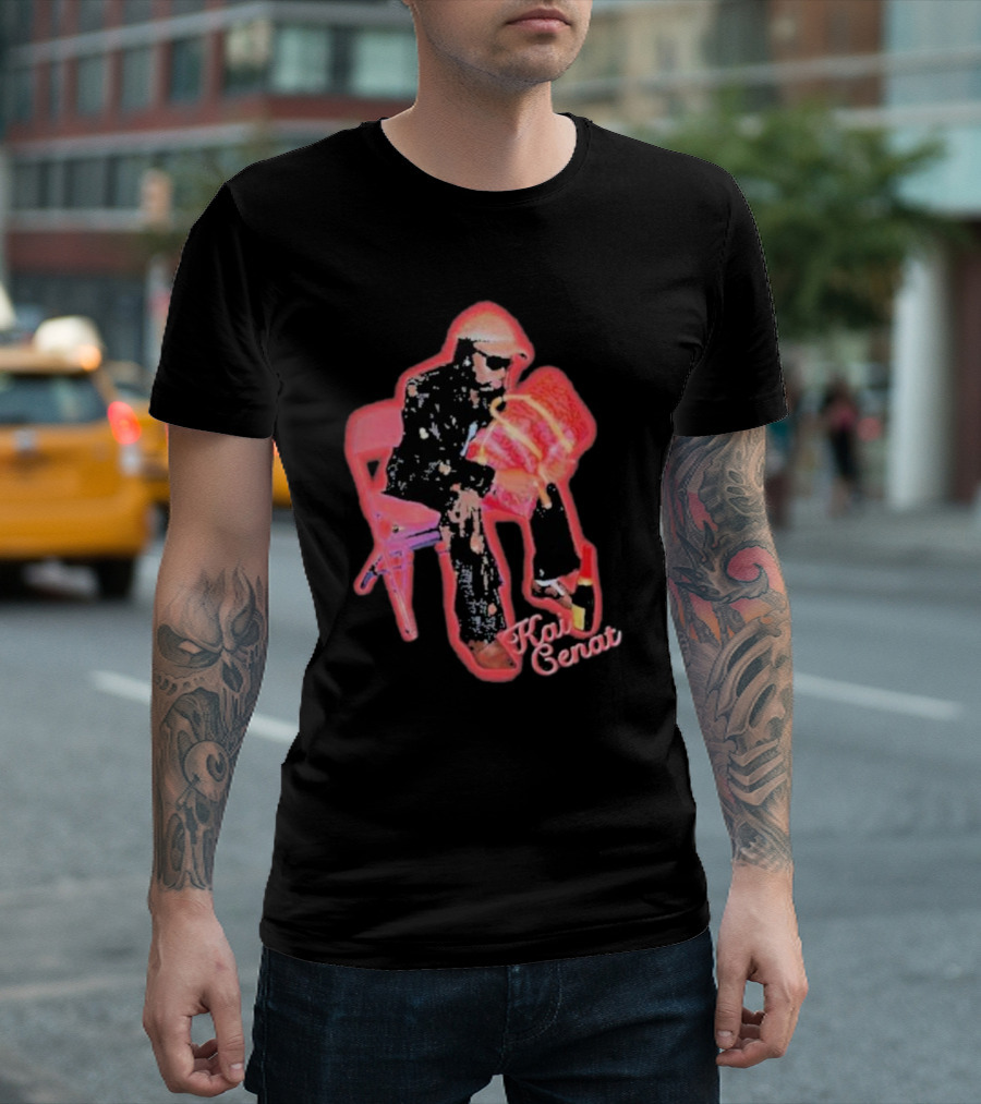 Kai Cenat Neon Style Artistic Pose T-Shirt