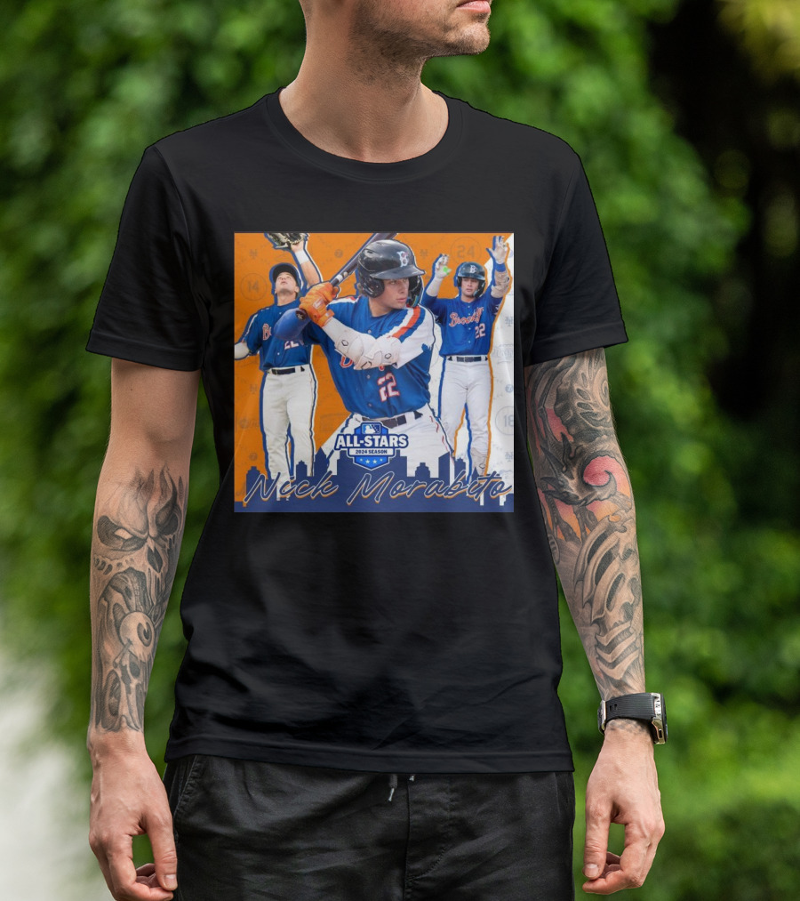 Nick Morabito Brooklyn Cyclones All-Stars 2024 Season Baseball Montage T-Shirt