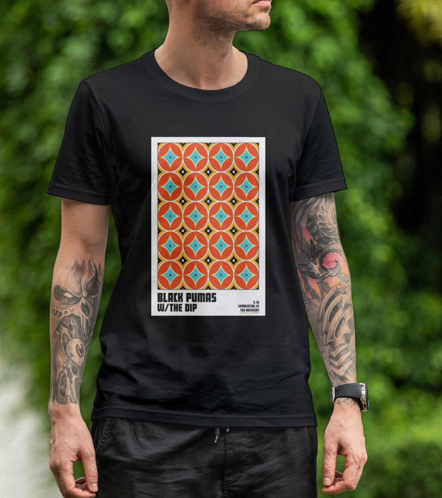 Black Pumas W/The Dip Charleston SC The Refinery 9.18 T-Shirt