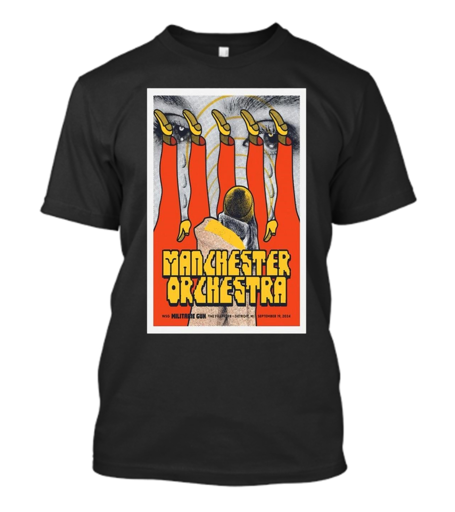 Manchester Orchestra Detroit Tour September 19 2024 Featuring Militarie Gun T-Shirt