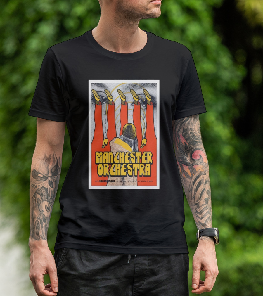 Manchester Orchestra Detroit Tour September 19 2024 Featuring Militarie Gun T-Shirt