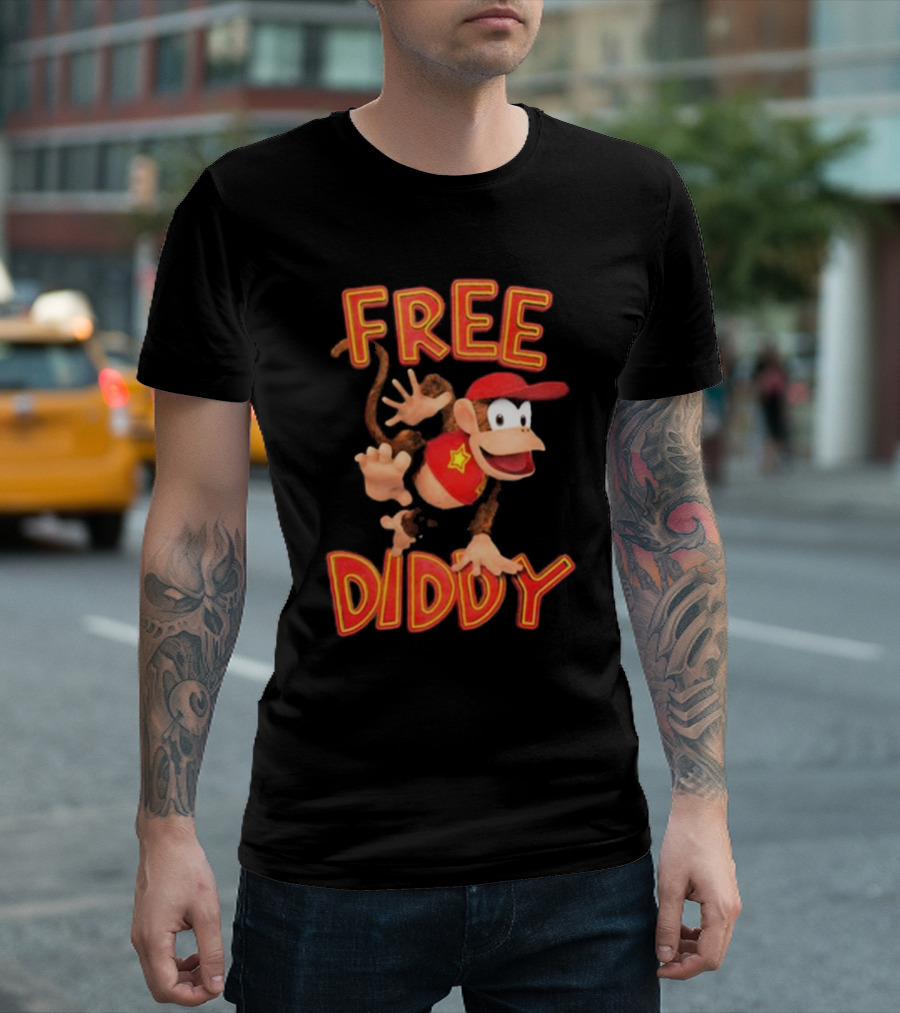 Shithead Steve Free Diddy Kong Nintendo T-Shirt