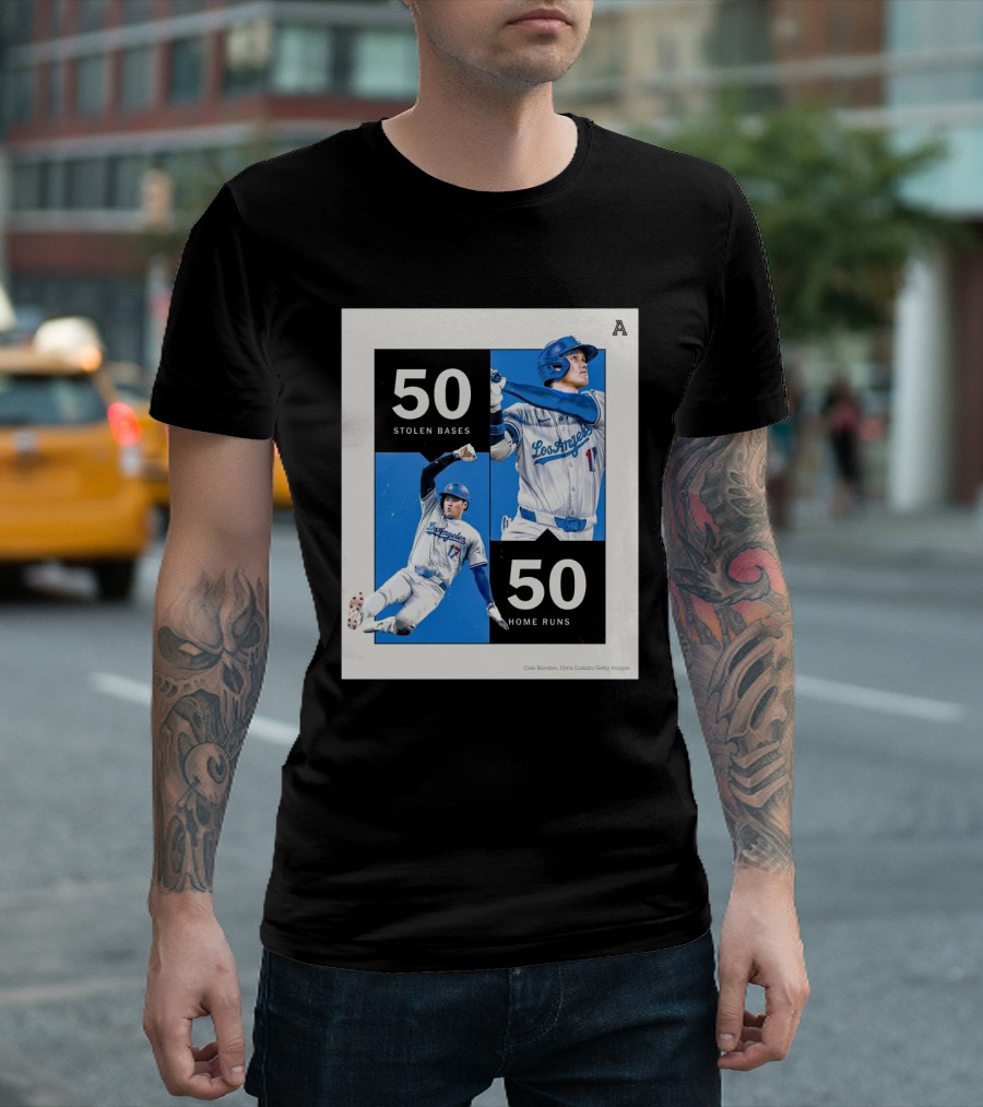 Shohei Ohtani Achieves 50 Stolen Bases And 50 Home Runs Milestone T-Shirt