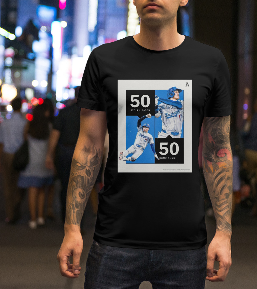 Shohei Ohtani Achieves 50 Stolen Bases And 50 Home Runs Milestone T-Shirt