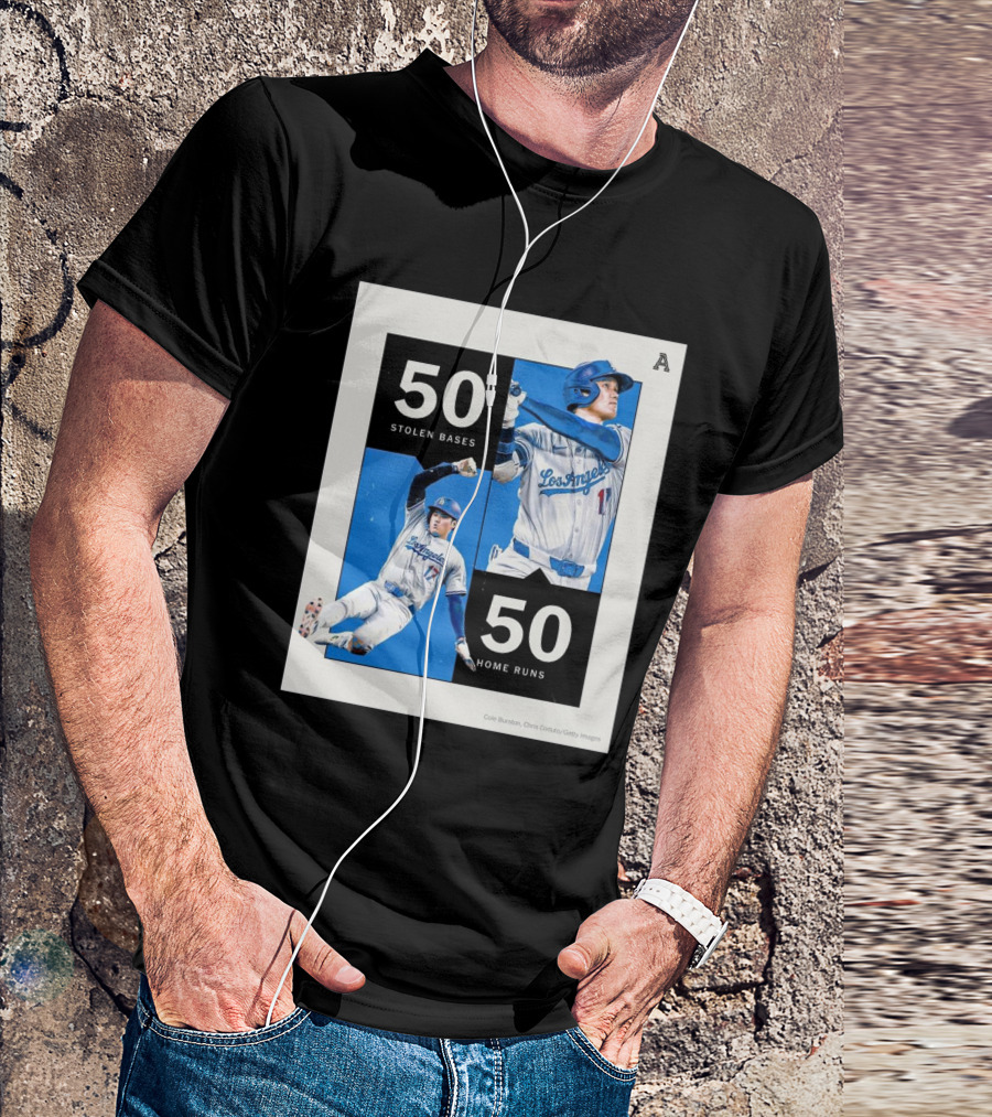 Shohei Ohtani Achieves 50 Stolen Bases And 50 Home Runs Milestone T-Shirt