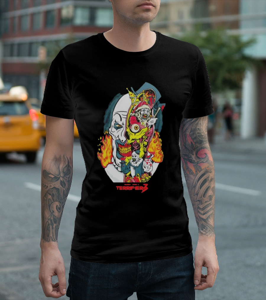 Terrifier 3 Terror Threads Season Of Slaughter Clown Horror T-Shirt