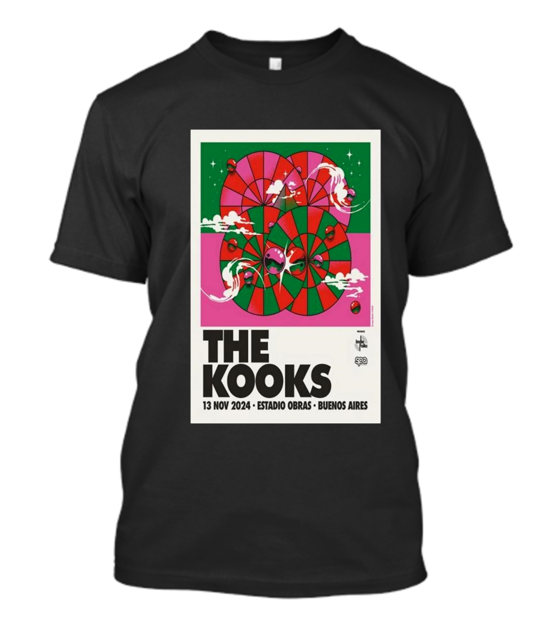 THE KOOKS 13 Nov 2024 Estadio Obras Buenos Aires Concert T-Shirt