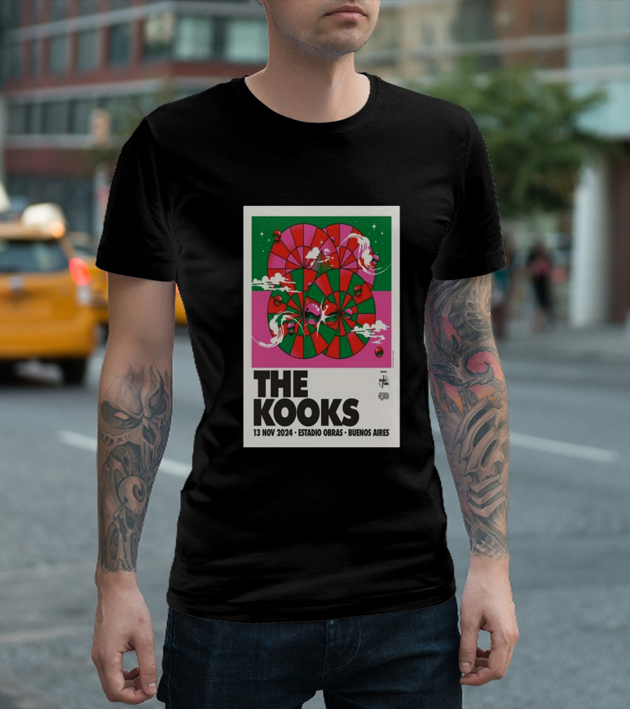 THE KOOKS 13 Nov 2024 Estadio Obras Buenos Aires Concert T-Shirt