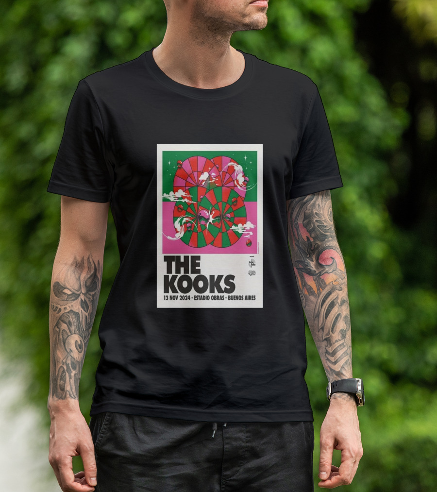 THE KOOKS 13 Nov 2024 Estadio Obras Buenos Aires Concert T-Shirt