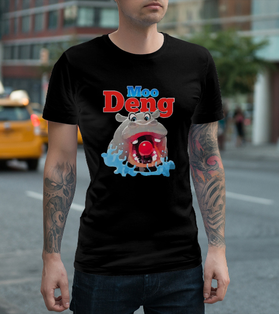 Moo Deng Hungry Hippo Water Splash T-Shirt