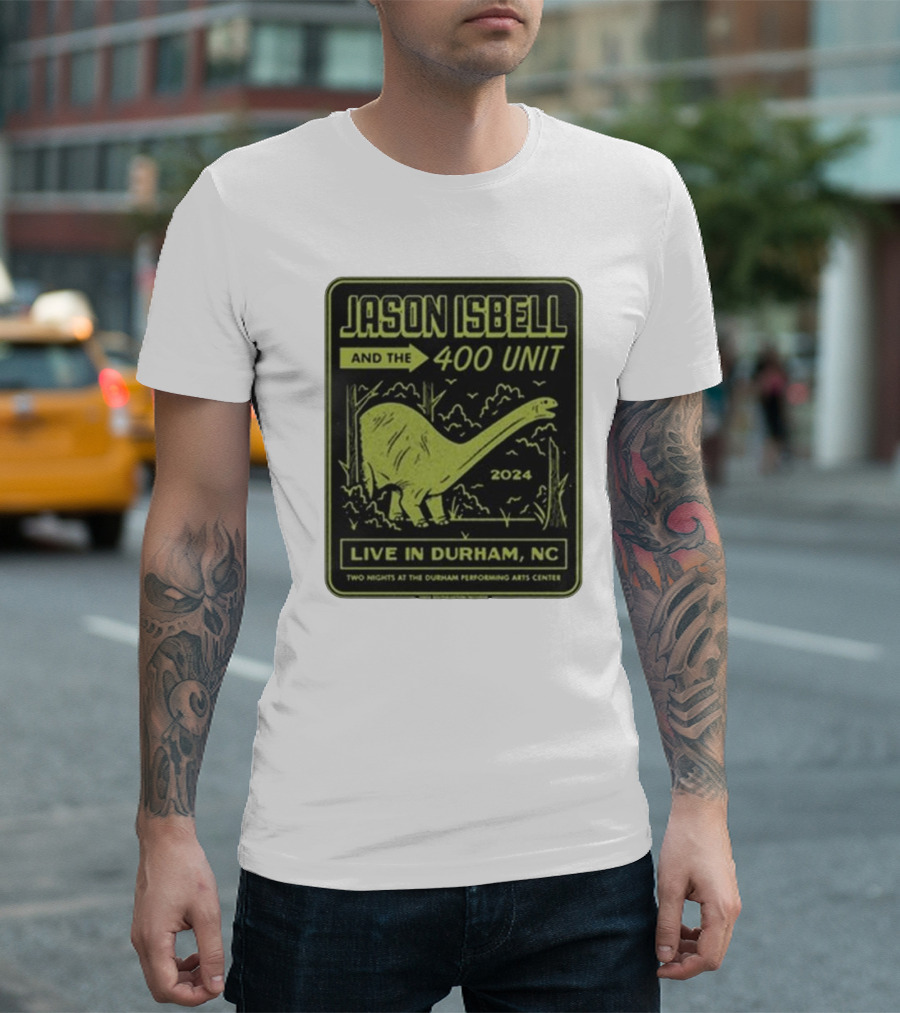 Jason Isbell and the 400 Unit Live in Durham NC 2024 Dinosaur T-Shirt