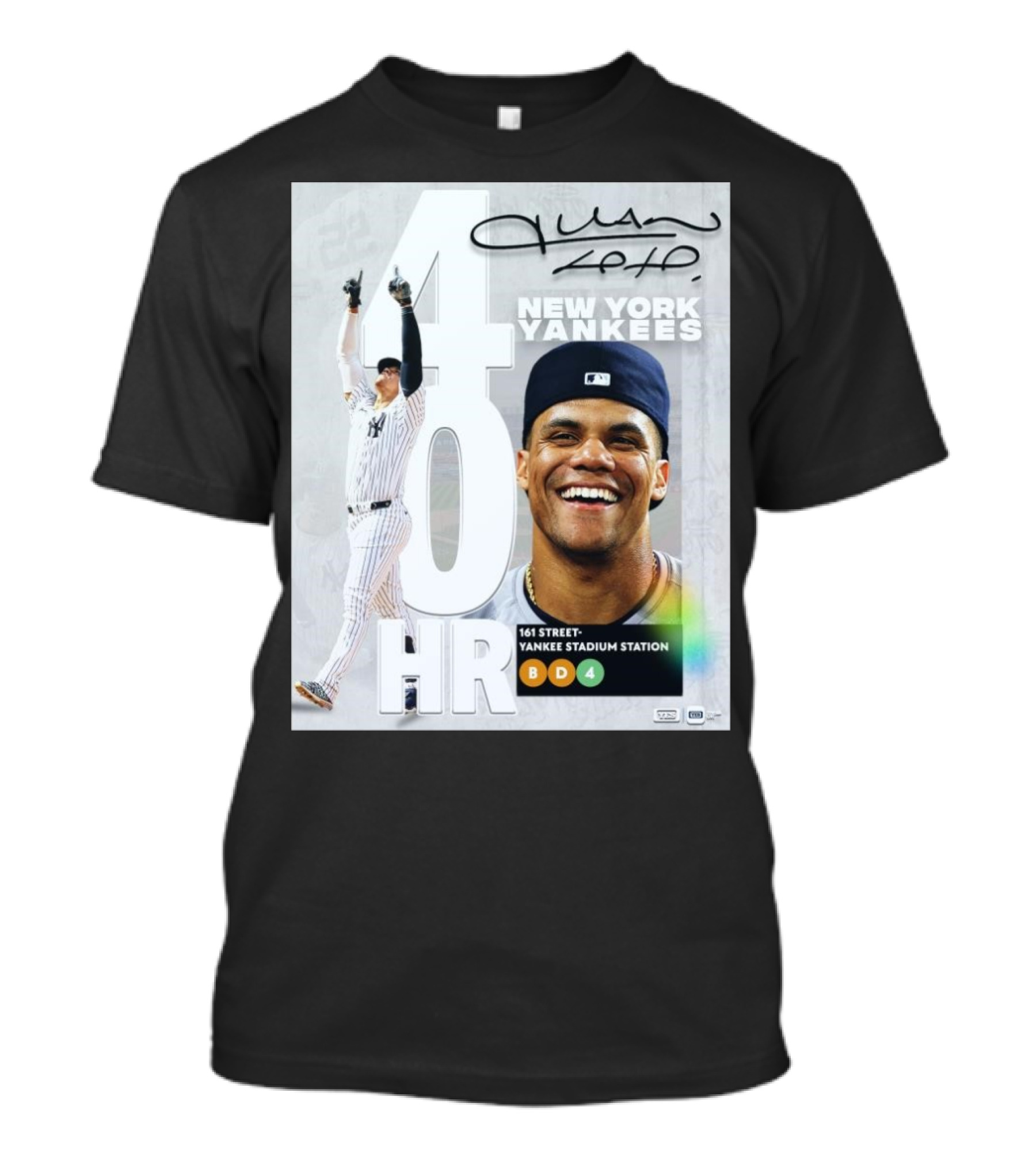 Juan Soto New York Yankees 40 HR 161st Street Yankee Stadium Station T-Shirt