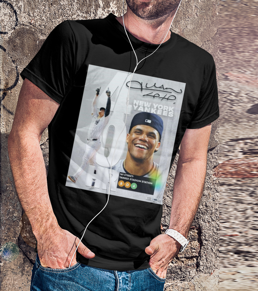 Juan Soto New York Yankees 40 HR 161st Street Yankee Stadium Station T-Shirt