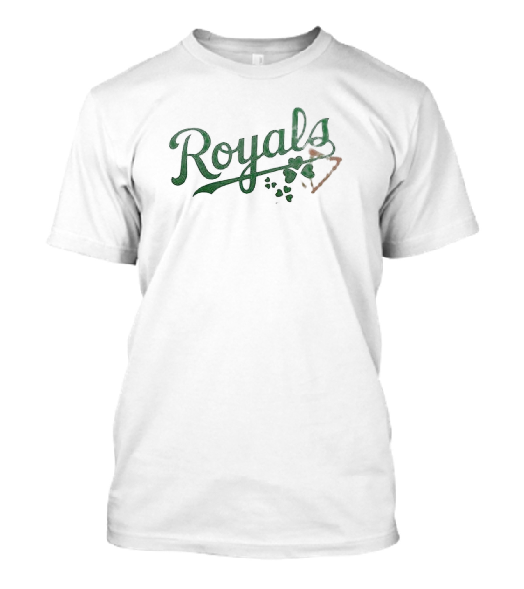 Kansas City Royals 2024 Irish Heritage Night Green Script With Shamrocks T-Shirt