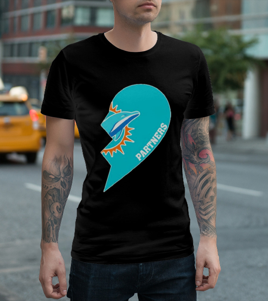 Miami Dolphins Partners Half Heart T-Shirt