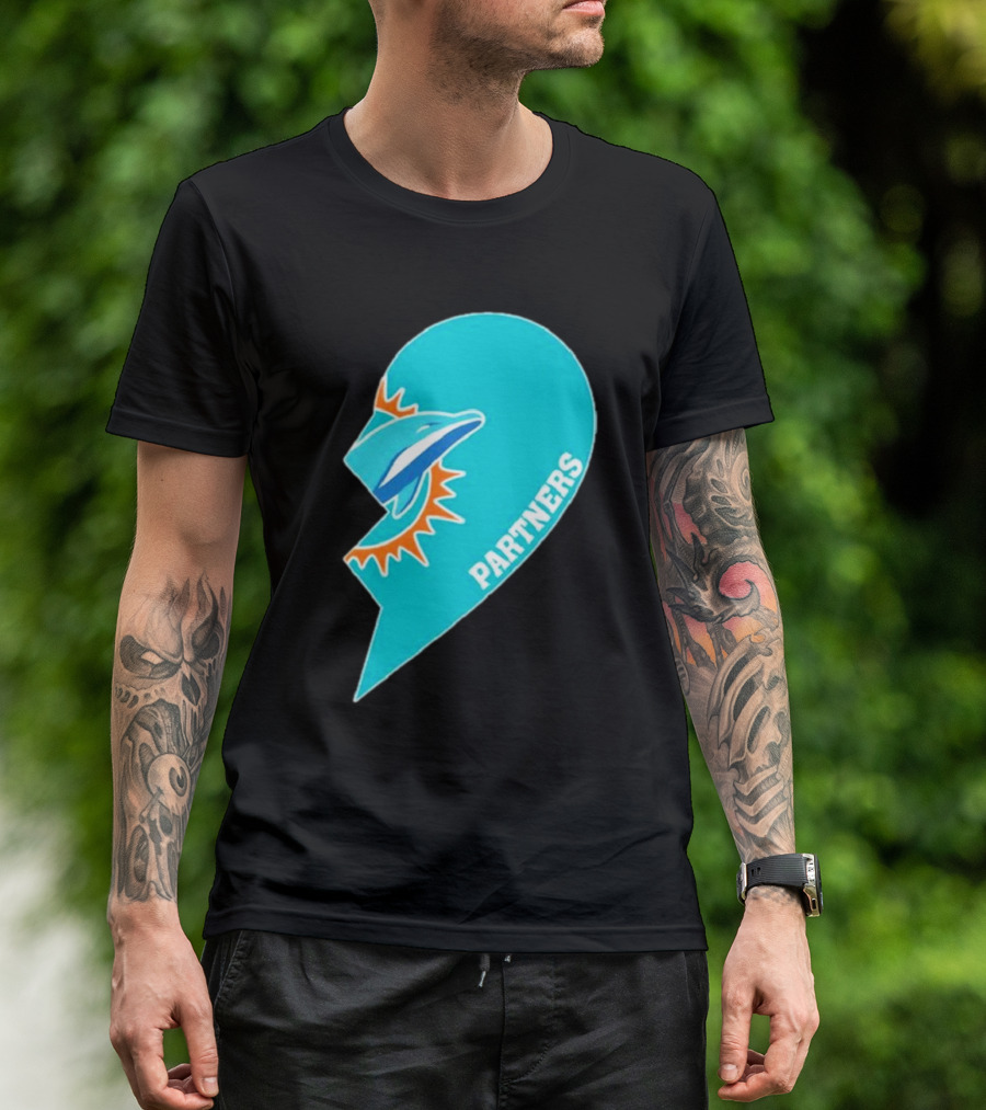 Miami Dolphins Partners Half Heart T-Shirt