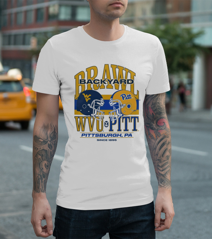 NCAA 2024 Backyard Brawl WVU Vs Pitt Pittsburgh PA Since 1895 T-Shirt