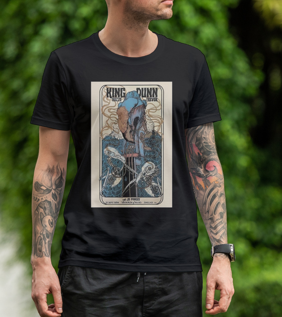 King Buzzo X Dunn Trevor JD Pinkus 22 September 2024 The House Of Blues Dallas TX T-Shirt