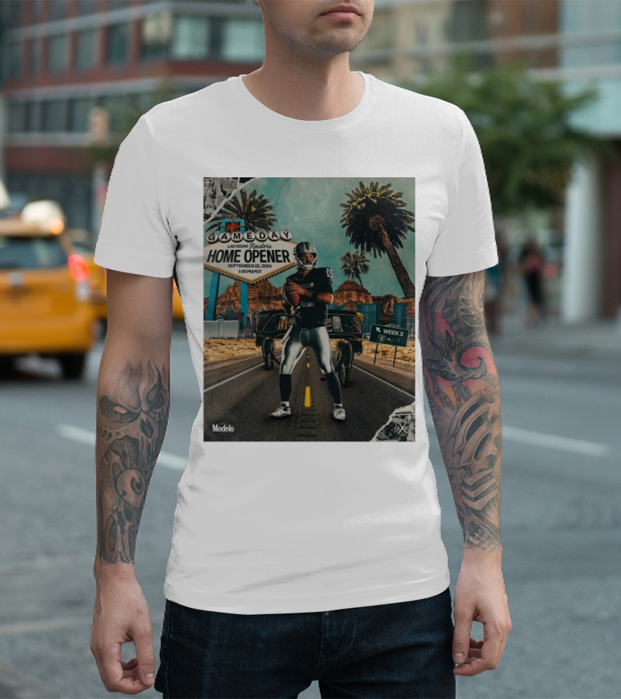 Week 3 Las Vegas Raiders Home Opener Gameday September 22 2024 1:05 PM PDT Modelo T-Shirt