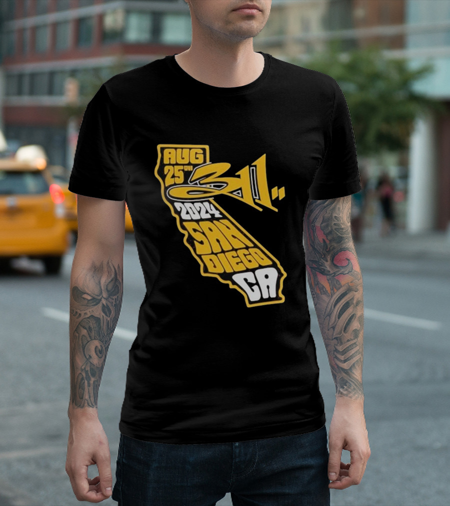 311 August 25 2024 San Diego CA California Tour T-Shirt