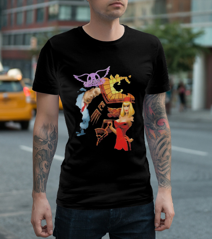 Aerosmith Love In An Elevator 2024 Vintage Cartoon Characters T-Shirt