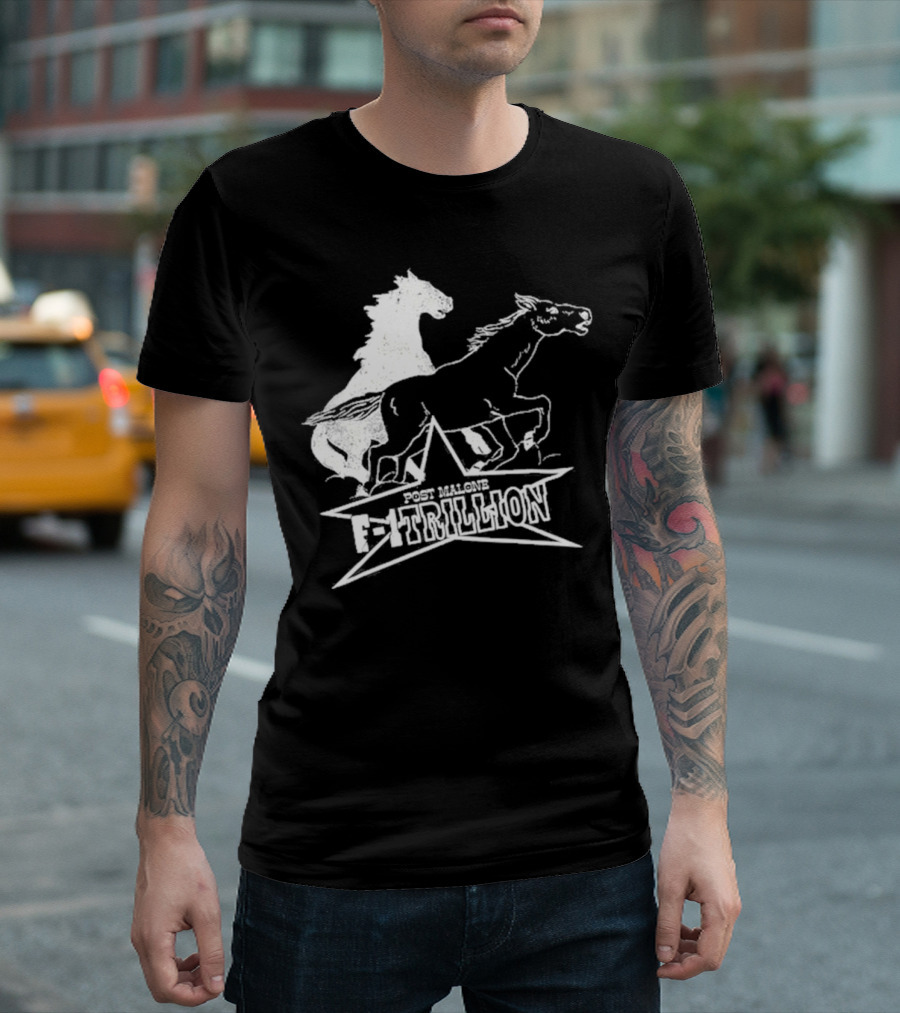Post Malone 2024 F1 Trillion Stallion Horse T-Shirt
