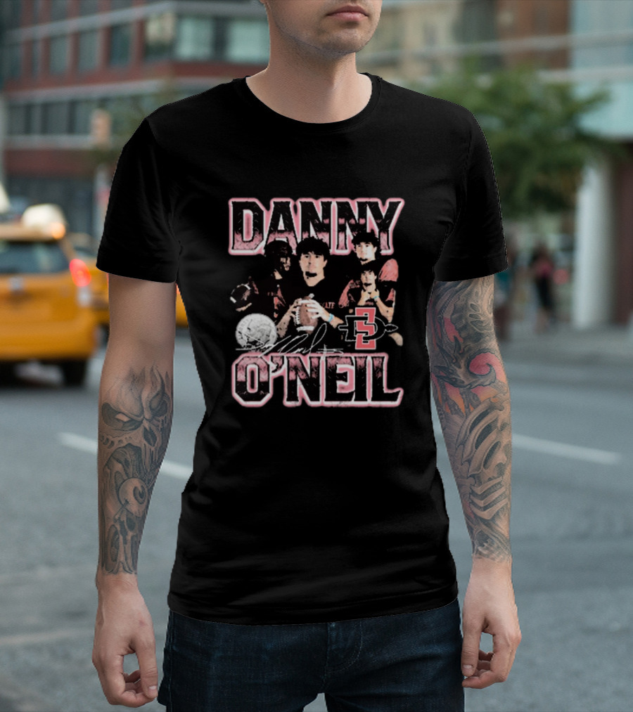 Danny O’Neil San Diego State Aztecs Football 90s Signature Retro T-Shirt