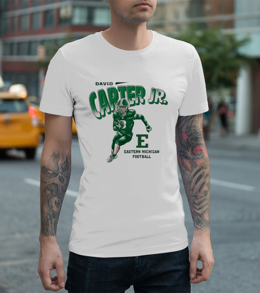 David Carter Jr. Football Eastern Michigan E T-Shirt