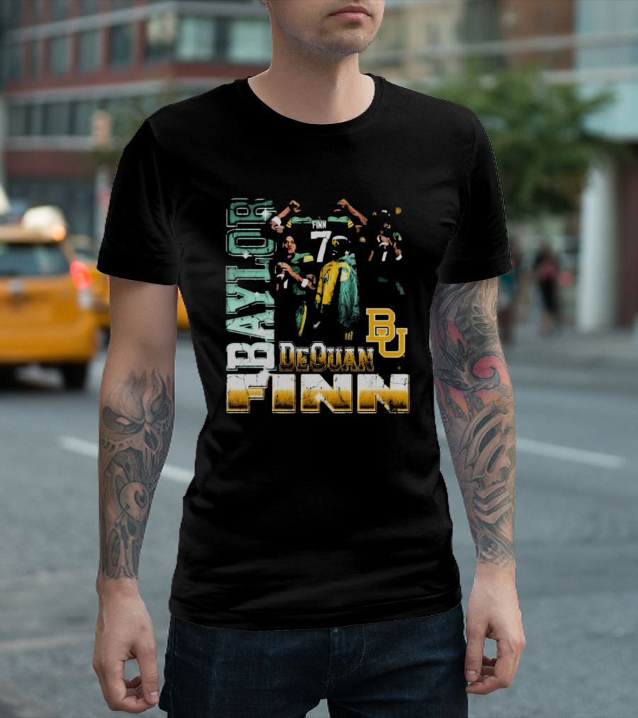 Baylor Bears Dequan Finn 7 BU T-Shirt