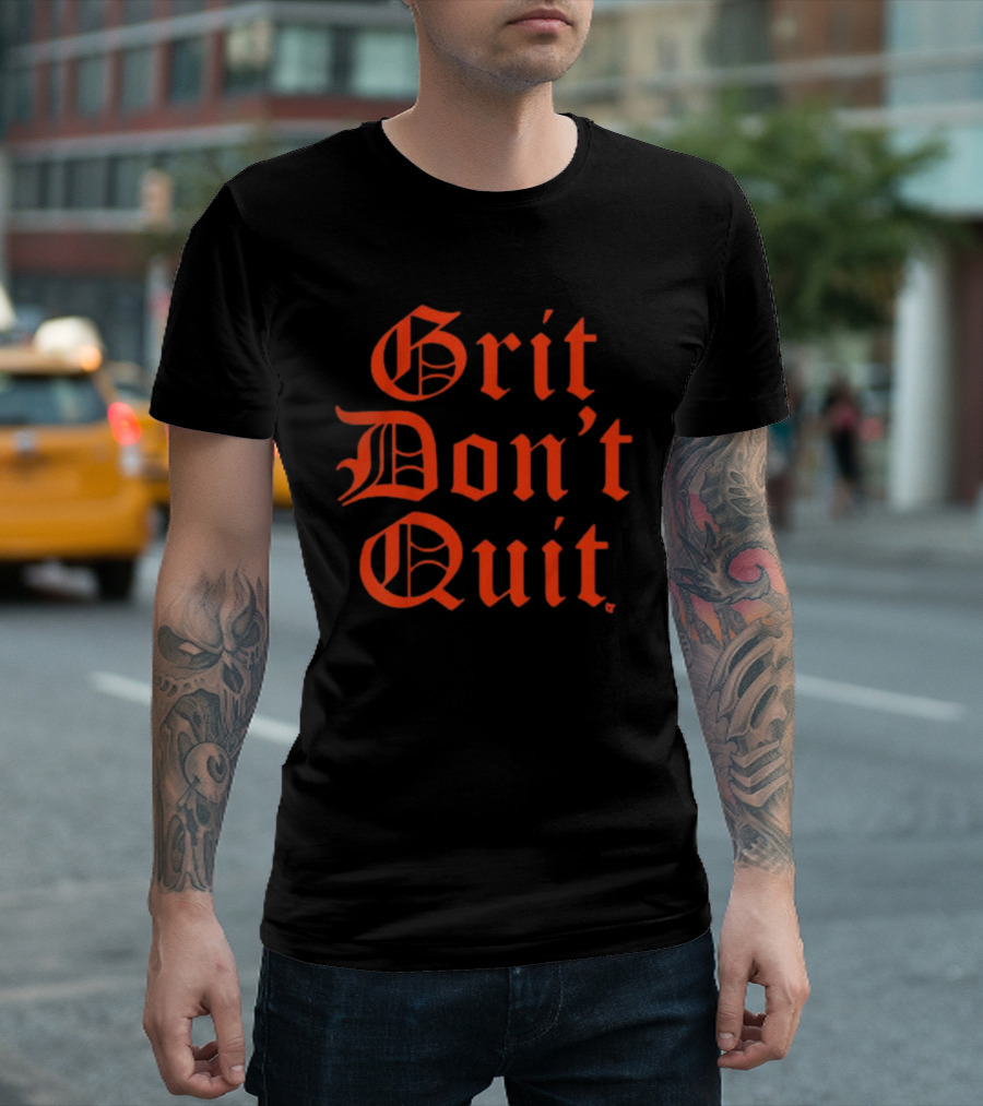 Detroit Lions Grit Don't Quit Baseball T-Shirt
