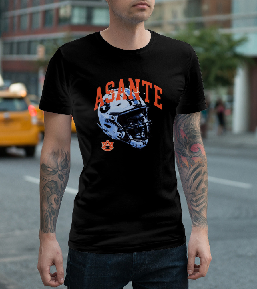 Asante Eugene Arch Auburn Tigers Signature Helmet T-Shirt