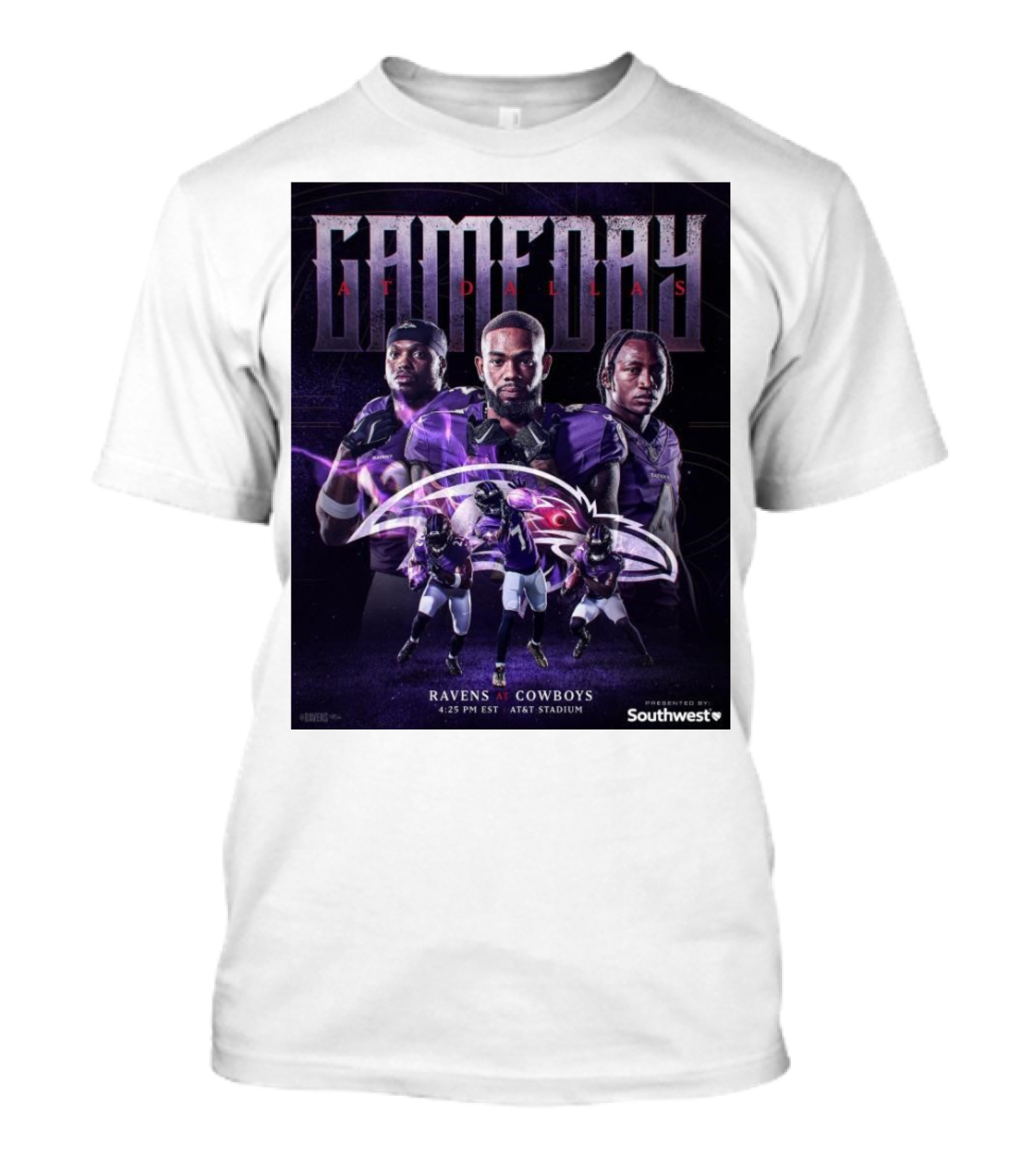 Gameday Ravens At Cowboys Southwest AT&T Stadium 4:25 PM EST T-Shirt