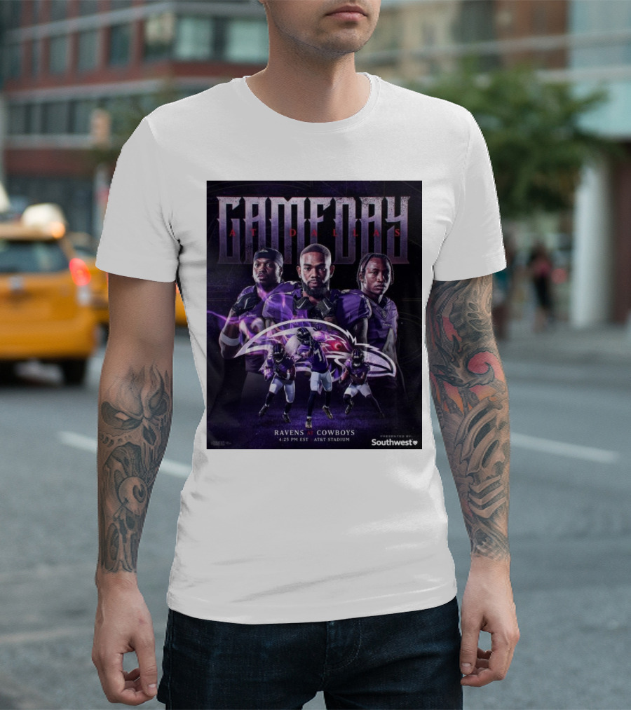 Gameday Ravens At Cowboys Southwest AT&T Stadium 4:25 PM EST T-Shirt
