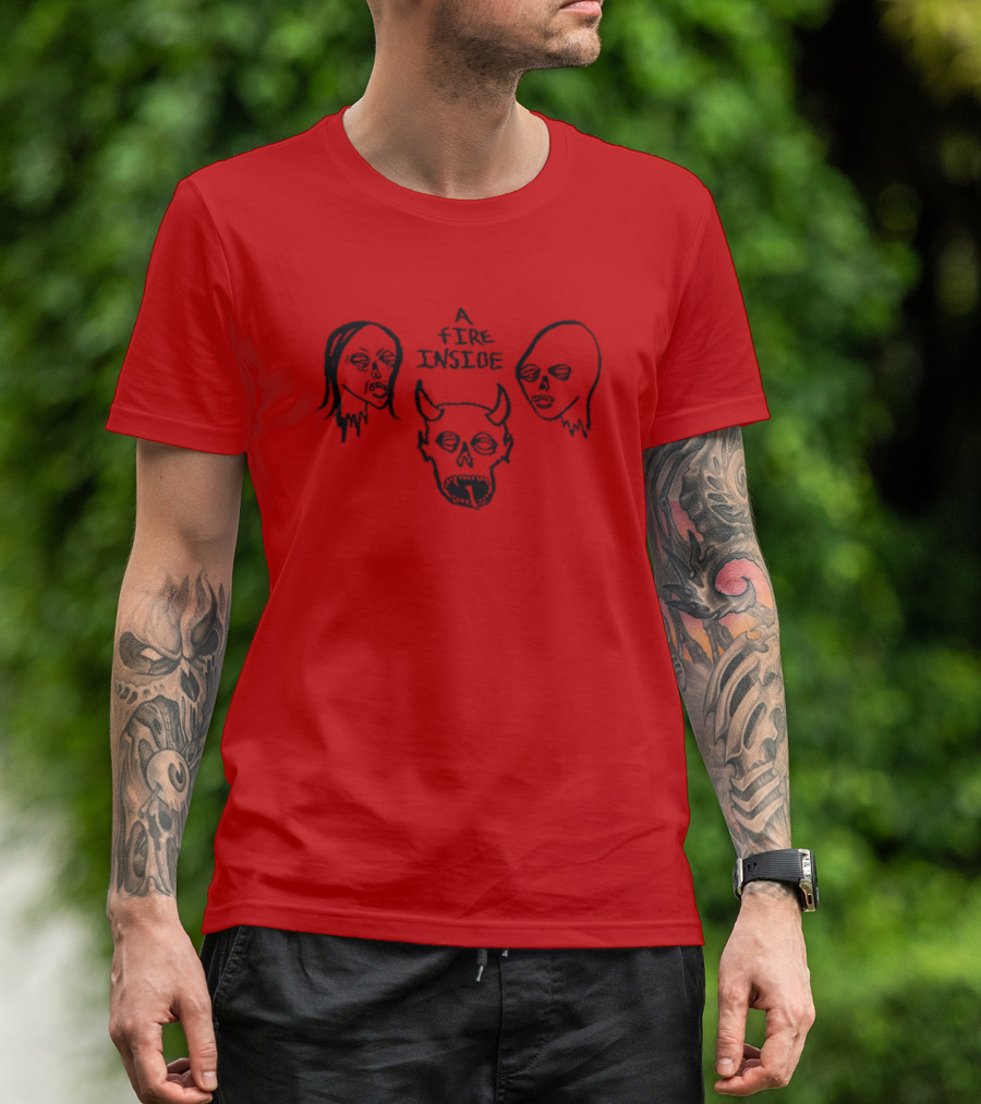 A Fire Inside Faces Ivory Trio Sketch T-Shirt