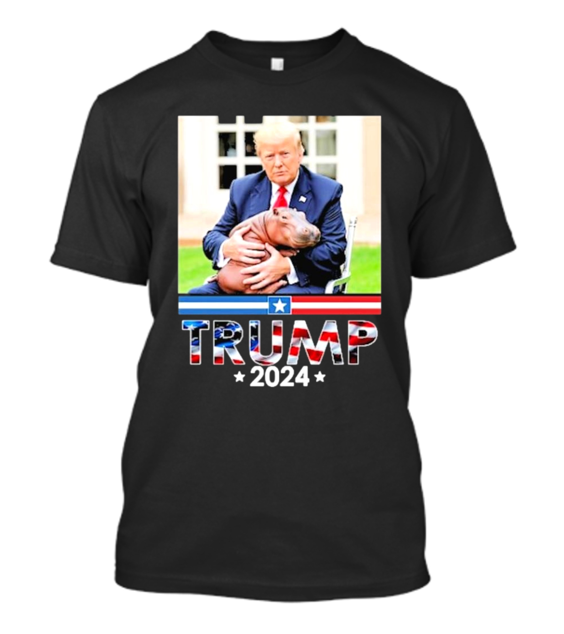 TRUMP 2024 Cute Baby Pygmy Hippo Moo Deng Pets T-Shirt