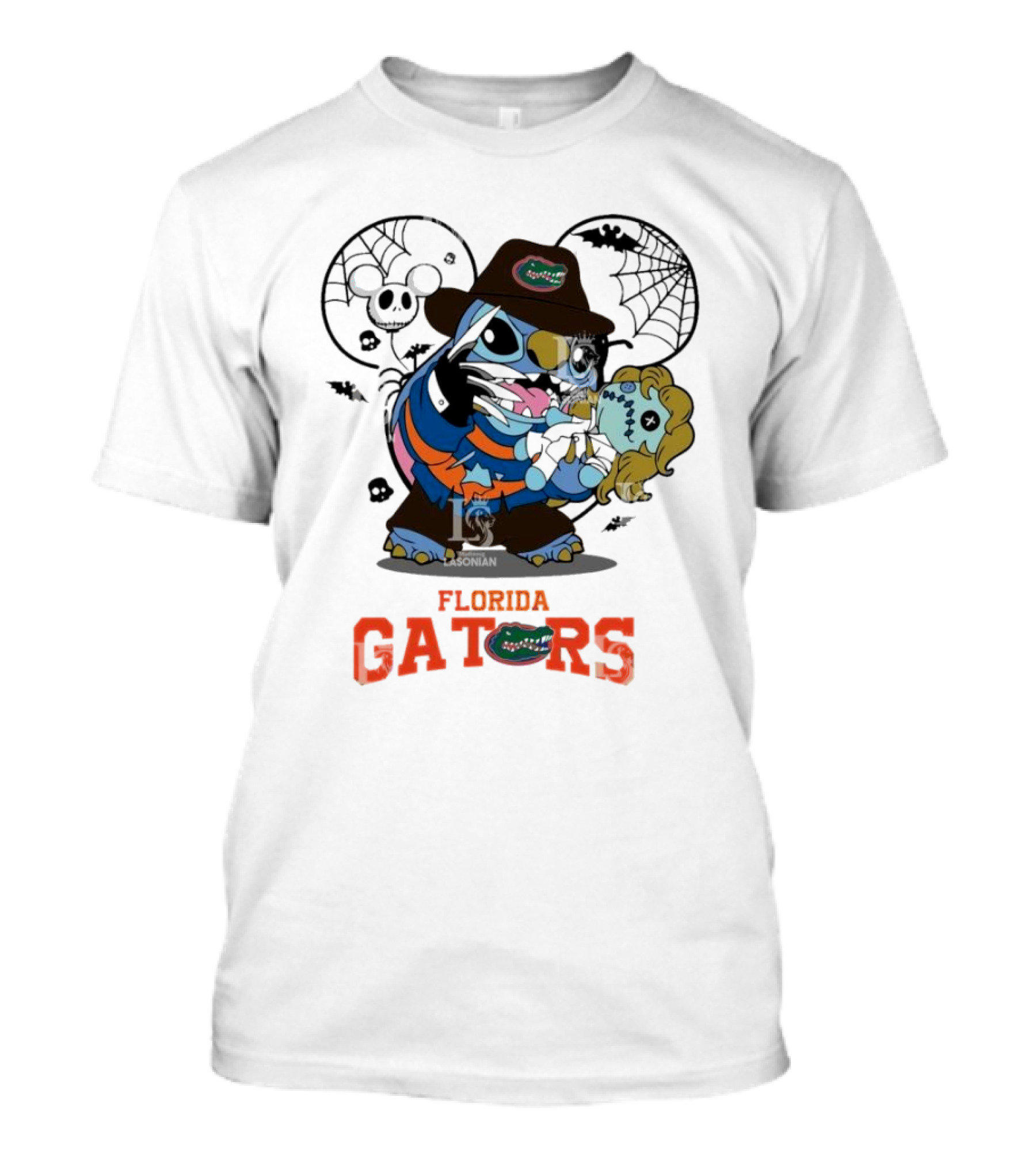 Florida Gators Stitch Freddy Krueger Halloween Disney Crossover T-Shirt