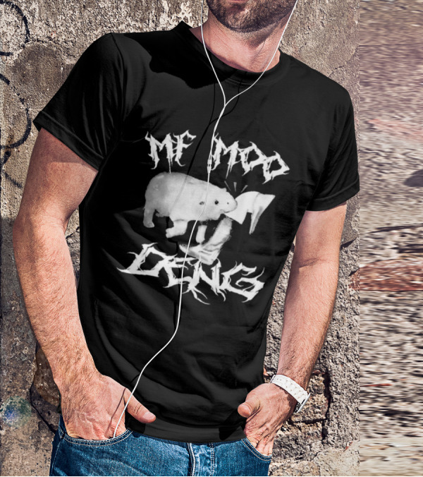 Jmcgg MF Moo Deng Polar Bear Kicking Boot Metal T-Shirt