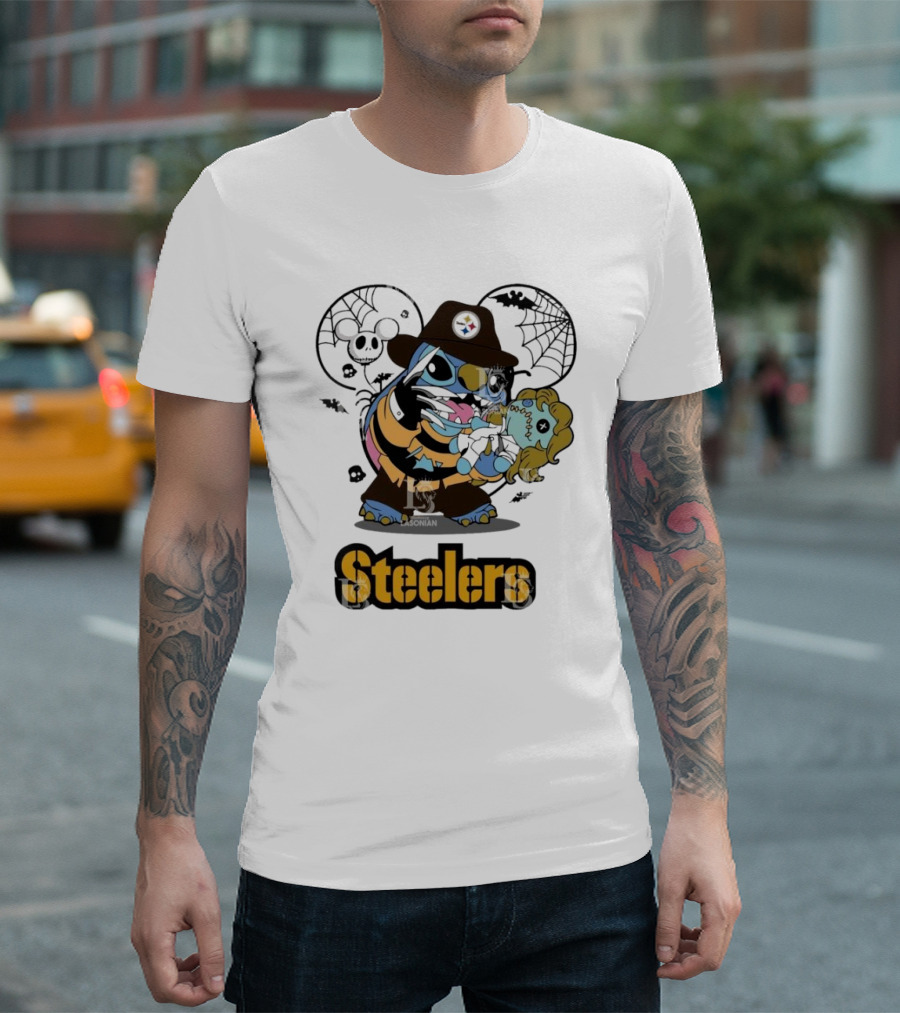 Steelers Halloween Freddy Krueger Stitch Mashup T-Shirt