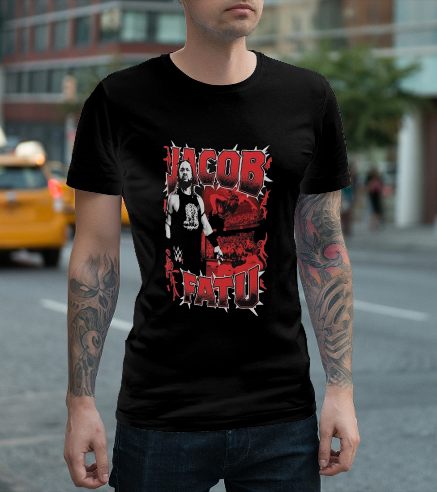 Jacob Fatu WWE Tribal Table Dive Action By Ripple Junction T-Shirt