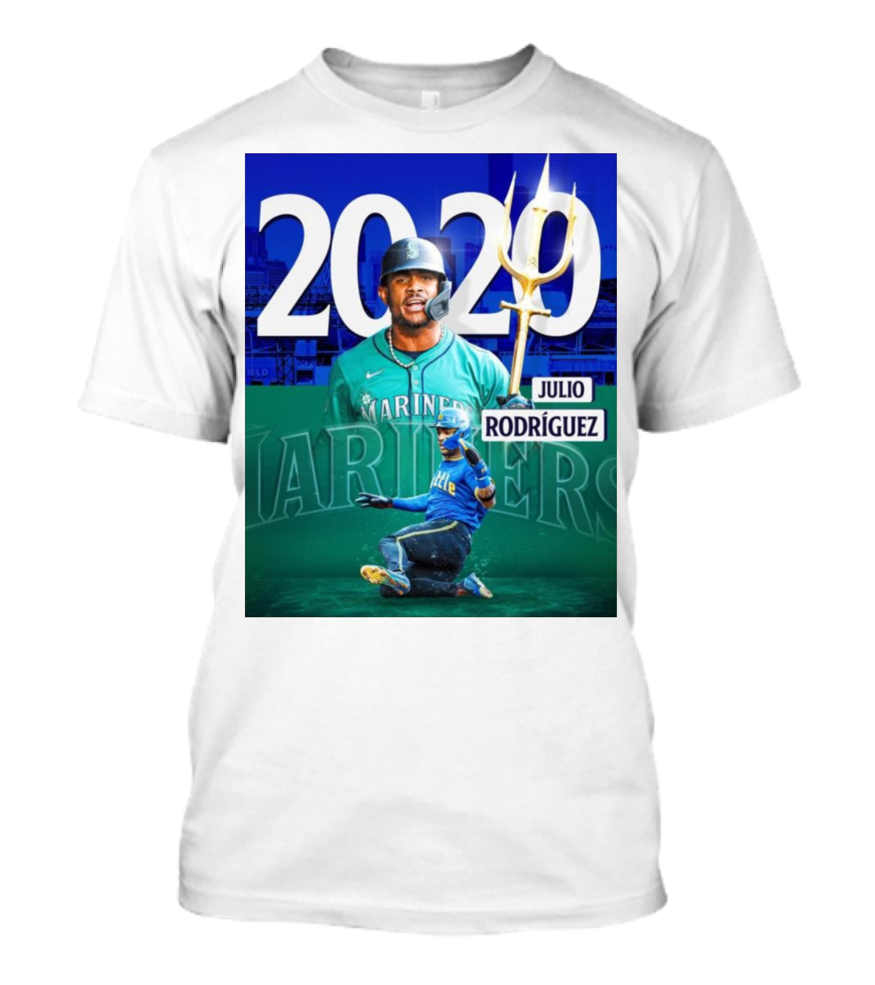 Julio Rodríguez Mariners 20 HR 20 SB Seattle Achievement T-Shirt