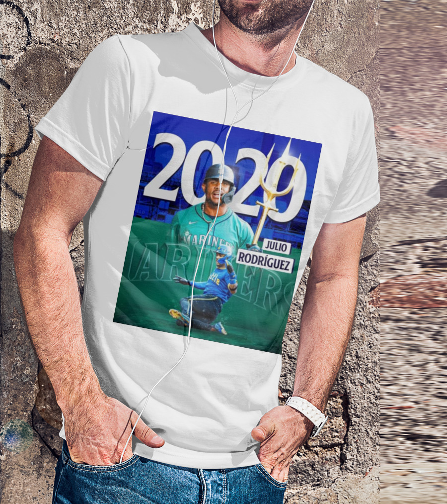 Julio Rodríguez Mariners 20 HR 20 SB Seattle Achievement T-Shirt