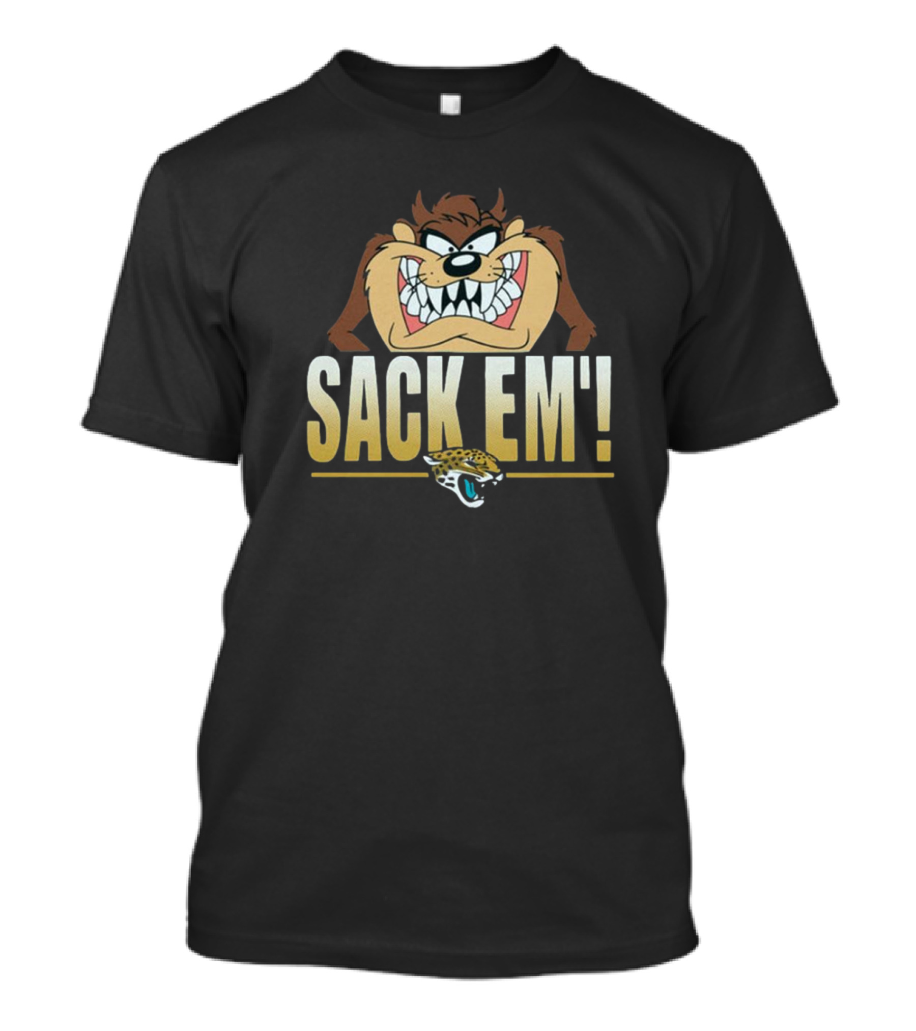 Looney Tunes Taz Sack Em’ X Jacksonville Jaguars 2024 NFL T-Shirt