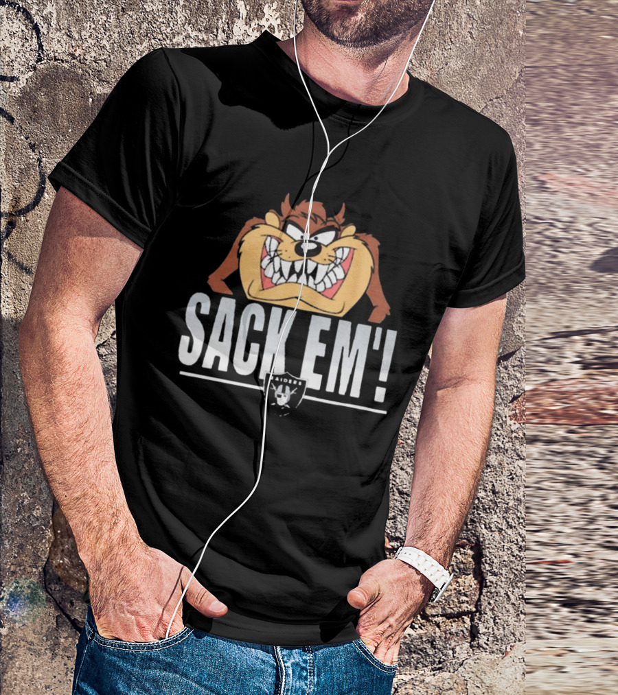 Looney Tunes Taz Sack Em’ Las Vegas Raiders NFL T-Shirt