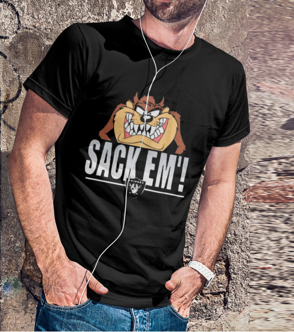 Looney Tunes Taz Sack Em’ Las Vegas Raiders NFL T-Shirt