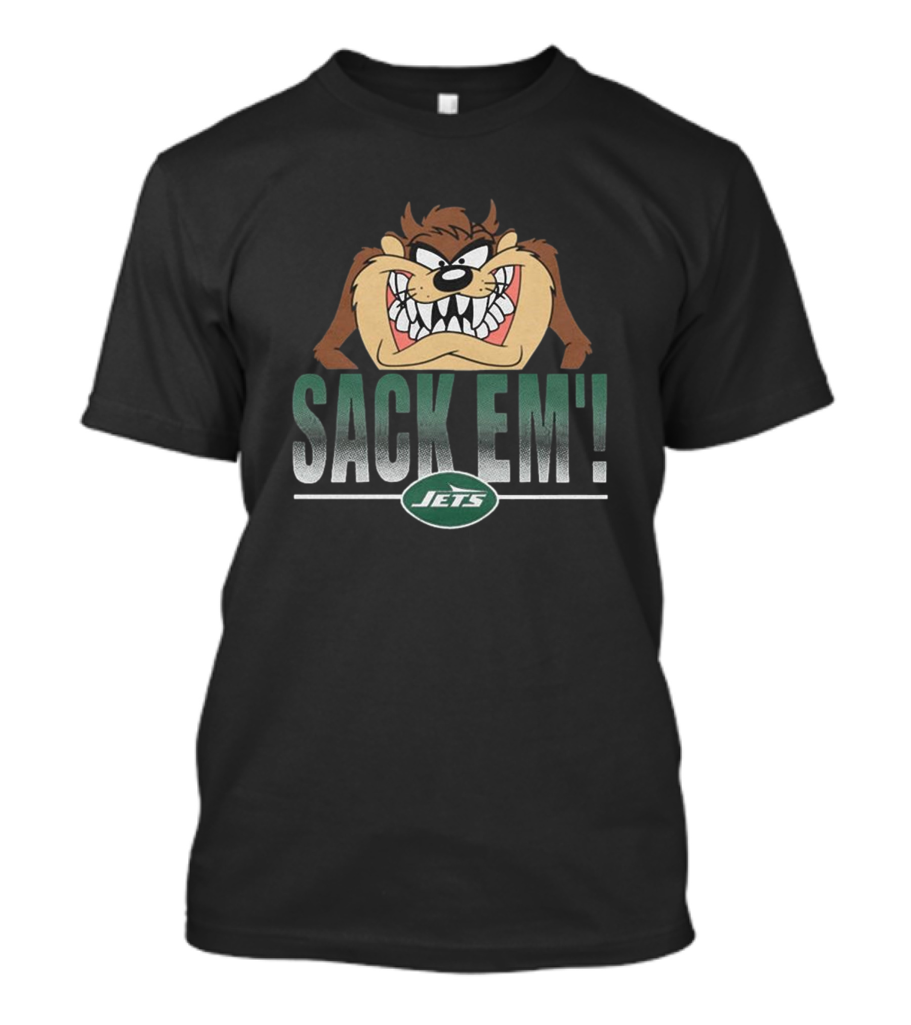 Looney Tunes Taz Sack Em New York Jets NFL T-Shirt